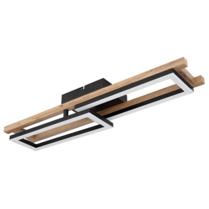 Plafoniere LED, Plafoniera LED Illa 20W, 850 lm, lumina calda (3000K), 69 cm, neagra mat, Globo Lighting - savelectro.ro
