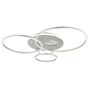 Plafoniere LED, Plafoniera LED Invertina 54W, lumina calda/neutra/rece, 2256 lm, telecomanda, IP20, dimabila, argintie, Globo Lighting - savelectro.ro
