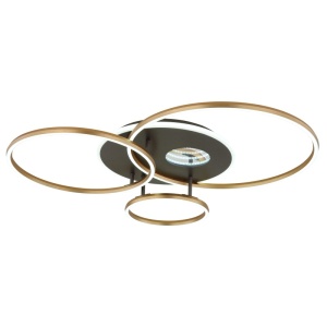 Plafoniera LED Invertina 54W, lumina calda/neutra/rece, telecomanda, dimabila, auriu mat, Globo Lighting [5]- savelectro.ro
