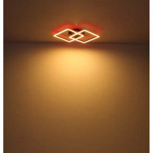 Plafoniera LED Jepp 67277-40, cu telecomanda, RGB, 40W, 2500lm, lumina+calda+neutra+rece, IP20, neagra, Globo Lighting [15]- savelectro.ro