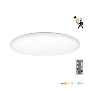 Corpuri de Iluminat Interior, Plafoniera LED Nivera rotunda cu senzor de miscare si lumina 18W, 1800lm, IP54, lumina calda/neutra/rece, alba, Kobi - savelectro.ro