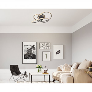 Plafoniera LED Panda 67201S-30, 30W, 1370lm, lumina calda, IP20, neagra mata+alba, Globo Lighting [2]- savelectro.ro