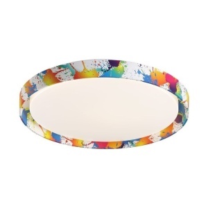 Plafoniere LED, Plafoniera LED Rainbow, 72W, 4290 lm, lumina calda/neutra/rece, telecomanda, dimabila, IP20, alba+multicolora, Klausen - savelectro.ro
