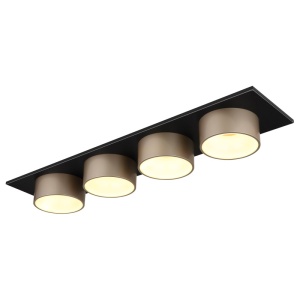 Plafoniere LED, Plafoniera LED Raymond 40W, 1900 lm, lumina calda (3000 K), IP20, negru mat+sampanie, Globo Lighting - savelectro.ro