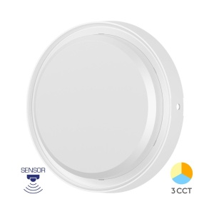 Plafoniera LED rotunda Bulkhead, 18W, 2020 lm, lumina calda/neutra/rece, senzor microunde, IP65, alba, Braytron