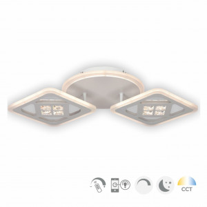 Corpuri de iluminat, Plafoniera LED Smart Maros KL151042, dimabila, cu telecomanda, 49W, 4000lm, lumina calda+neutra+rece, IP20, alba, Klausen - savelectro.ro