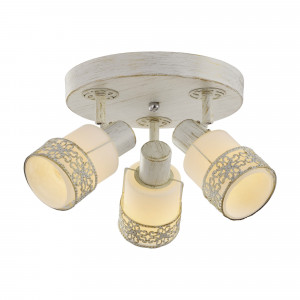 Corpuri de iluminat, Plafoniera Romantik KL9140, 3xE14, alba, IP20, Klausen - savelectro.ro