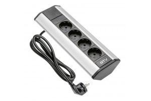 Prize incorporabile blat, Prelungitor 4 prize, montaj pe colt, GTV - savelectro.ro