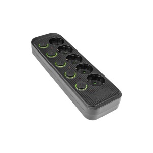 Prelungitor UTP5 5 Prize, 2m, cu Intrerupatoare Individuale [3]- savelectro.ro
