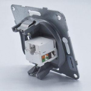 Priza internet RJ45, cat 5E, Argintiu, IP20, Panasonic Arkedia Slim/Karre Plus