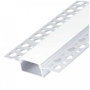Banda LED, Profil Banda LED 58x11.5mm, Incastrat (ST), pentru Rigips, Aluminiu + Alb Mat, 2m, Kobi - savelectro.ro