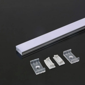 Profil Banda LED Lat, Aplicat (PT), Aluminiu + Alb Mat, 2m [1]- savelectro.ro