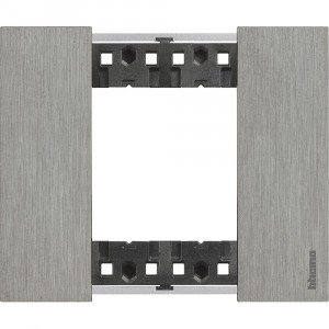 Prize si intrerupatoare, Rama 2 module, culoare otel, Bticino Living Now - savelectro.ro