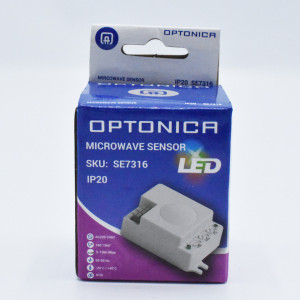 Senzor de miscare cu microunde, 180-360 grande, max 300W LED, IP20, alb, GTV