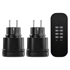Set 2 prize cu telecomanda, IP44, exterior, max 3000W, EMOS [2]- savelectro.ro