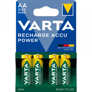 Baterii si Acumulatori, Set 4 acumulatori preincarcati R6 AA Varta, capacitate 2100mAh - savelectro.ro