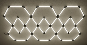 Sistem LED Honeycomb 428W, 11 forme, 51360 lm, lumina rece (6000 K), IP20, alb, Optonica