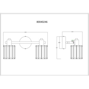 Spot aplicat Run 2xE14, cristale, IP20, imitatie lemn, Globo Lighting [7]- savelectro.ro