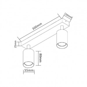 Spot Bardo 1480-LVT, 2xGU10, alb, IP20, Masteled [3]- savelectro.ro