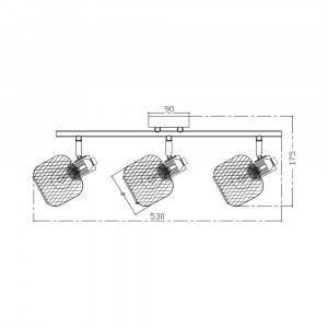 Spot BV03-00012, 3xE14, negru+lemn, IP20, Braytron [4]- savelectro.ro