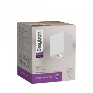 Spot Gama BH04-00310, patrat, 1xGU10, alb, IP20, Braytron [4]- savelectro.ro