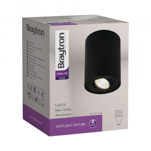 Spot Gama orientabil, 1 bec, dulie GU10, negru, Braytron [4]- savelectro.ro