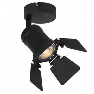 Spoturi, Spot Hook KL161018, orientabil, 1xGU10, negru, IP20, Klausen - savelectro.ro