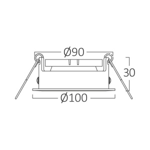 Spot incastrat rotund, metal, negru, IP20, Braytron [6]- savelectro.ro
