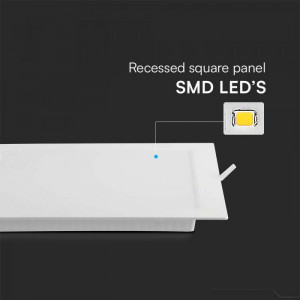 Spot LED 10481-VT, patrat, incastrat, 6W, 660lm, lumina neutra, IP20, alb, V-TAC [4]- savelectro.ro