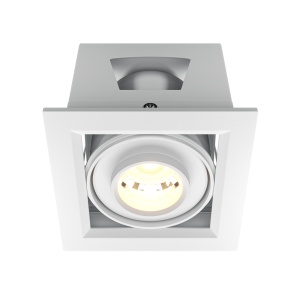 Spot LED 10W Incastrat, Maytoni, 750lm, Lumina Calda (3000K), Alb [1]- savelectro.ro