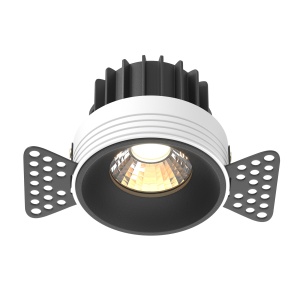 Spoturi, Spot LED 12W Incastrat, Maytoni, 880lm, Lumina Calda (3000K), Negru - savelectro.ro