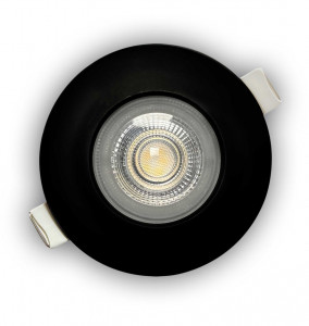 Spoturi LED, Spot LED 4.9W Incastrat, Rotund, Klausen, 480lm, Lumina Neutra (4000K), Negru - savelectro.ro