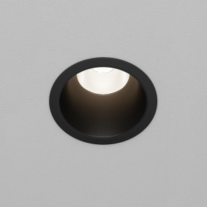 Spoturi LED, Spot LED incastrat Dip 15W, 1490 lm, lumina calda (2700 K), IP20, negru, Maytoni - savelectro.ro