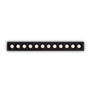 Spot LED incastrat Lika Slim, 20W, 1560lm, lumina calda (3000 K), IP20, negru, Ideal Lux