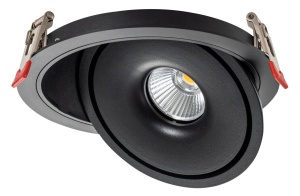 Spoturi LED, Spot LED incastrat orientabil Bridgelux 10W, 1000 lm, lumina calda/neutra/rece, IP20, negru, Optonica - savelectro.ro