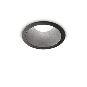 Spot LED incastrat rotund Game Trim, 11W, 640lm, lumina calda (3000 K), negru, IP20, Ideal Lux