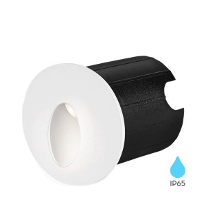 Spoturi exterior, Spot LED rotund incastrabil exterior 2W, 240lm, lumina calda (3000 K), IP65, aluminiu, alb, Braytron - savelectro.ro