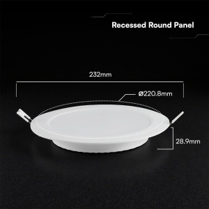 Spot LED rotund incastrat, 18W, 1980lm, lumina calda/neutra/rece, cip CREE, IP20, alb, V-tac [7]- savelectro.ro
