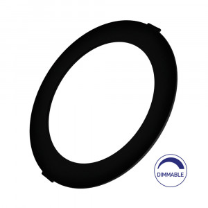 Spot led rotund incastrat 18W, dimabil, 1800 lm, IP40, lumina rece(6500K), Ø229 mm, negru, Braytron [1]- savelectro.ro