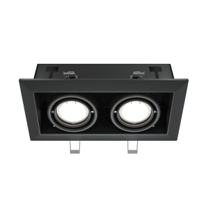 Spot Metal DL008-2-02-B, incastrat, 2xGU10, negru, IP20, Maytoni [2]- savelectro.ro