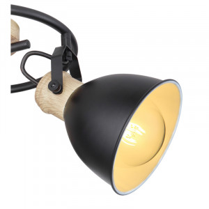 Spot Wiho 54018-3S, 3xE27, negru+natural, IP20, Globo Lighting [5]- savelectro.ro