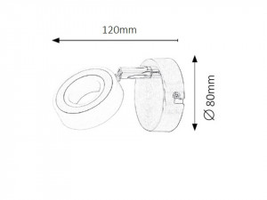 Spot Zora metal, crom satin, 1 bec, 400 lm, lumina neutra (4000K), 5939, Rabalux [3]- savelectro.ro