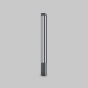 Corpuri de iluminat exterior, Stalp pentru exterior LED Elbe O424FL-L20GF, 20W, 1100lm, lumina calda, IP65, grafit, Maytoni - savelectro.ro