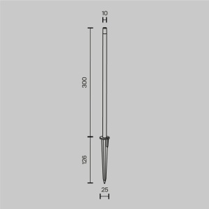 Stalp pentru exterior LED Spear O441FL-L1GF3K, 1W, 50lm, lumina calda, IP65, grafit, Maytoni [5]- savelectro.ro