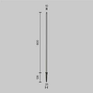 Stalp pentru exterior LED Spear O441FL-L1GF3K1, 1W, 50lm, lumina calda, IP65, grafit, Maytoni [5]- savelectro.ro