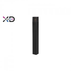Stalp pentru exterior Xudo, 80 cm, 1xE27, negru+fumuriu [1]- savelectro.ro