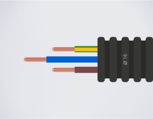 Accesorii pentru managementul cablurilor, Tub flexibil copex 16mm precablat, 3x2.5 MYF - savelectro.ro