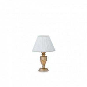 Veioza Firenze 020853, cu intrerupator, 1xE14, alba+aurie, IP20, Ideal Lux
