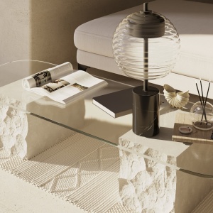 Lampi de birou si veioze, Veioza LED Rueca P060TL-L12BK, cu intrerupator, 8W, 100lm, lumina calda, IP20, neagra+transparenta, Maytoni - savelectro.ro