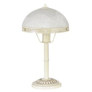 Veioze, Veioza Vicenza KL6189, 1xE27, alb antic, metal + sticla, stil clasic elegant, Klausen - savelectro.ro